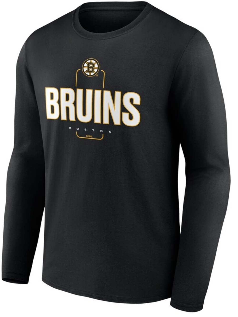 NHL Boston Bruins Black and Gold Long Sleeve Tee